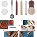 English Alphabets Five-petaled Flower Metal Hot Sealing Wax Clear Stamps(L)