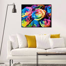 DIY Digital Oil Painting By Numbers Kits Colorful Art Flower Drawing Decorati