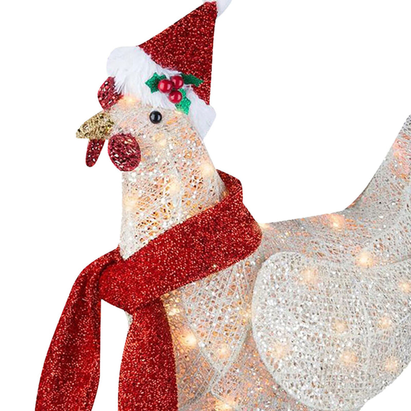 Chicken with Scarf - Chicken Family Signs for Yard Home Art Christmas Decoration
