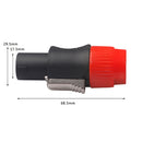 10pcs NL4FC Speaker Connectors 4 Pin Male Audio Speakon Ohm Plug (10x Red) Newly
