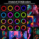Light with Tripod Stand RGB LED 10 inch Ring Fill Light For TikTok Youtube
