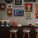 Rectangular Retro Metal Tin Sign Metal Painting Motorcycle with Girl Decor