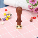 Retro Plant Wood Handle Metal Sealing Wax Stamps DIY Craft Stamp (C012) Newly
