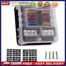 YJ-FB014 Terminal Block Holder Case 6 Ways Blade Fuse Box with Indicator Li