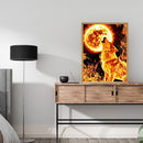 Wolf Frameless Picture Oil Paint By Numbers Hand Painted Picture for Bedroom