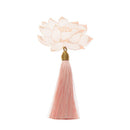 Cute Book Holder Apricot Stationery Metal Bookmark Leaf Chinese Style Tassel