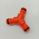 2pcs Y Type Tape Connector Quick Adapter Garden Hose Irrigation (Orange)
