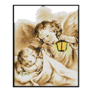 14CT Partial Cross Stitch Sleeping Baby Counted DIY Cotton Thread Needlewor