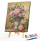 Oil Paint By Numbers Pink Peony Frameless Picture Craft Kits for Living Room