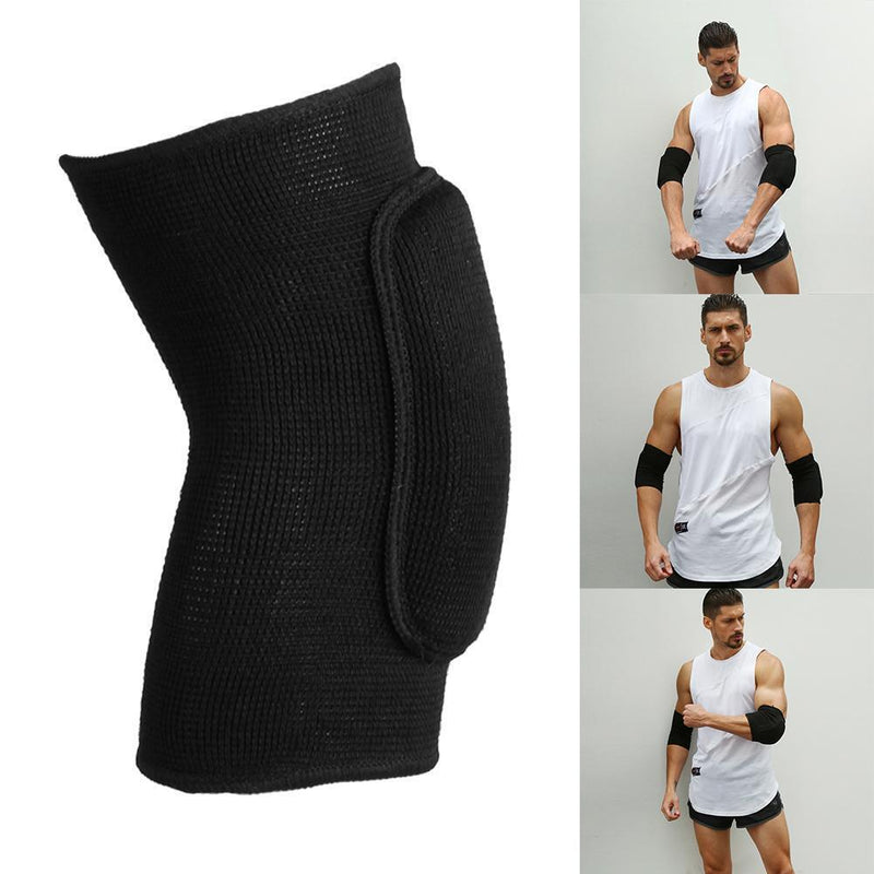 3pair Elastic Elbow Knee Support Sports Knitted Sponge Protectors Elbow Pad