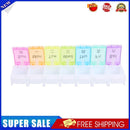 7 Day Pill Medicine Storage Box Rainbow Tablet Weekly Organizer (With Word)