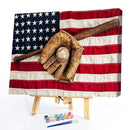 Baseball Glove Frameless Oil Paint by Numbers Kit Handpainted Picture Art