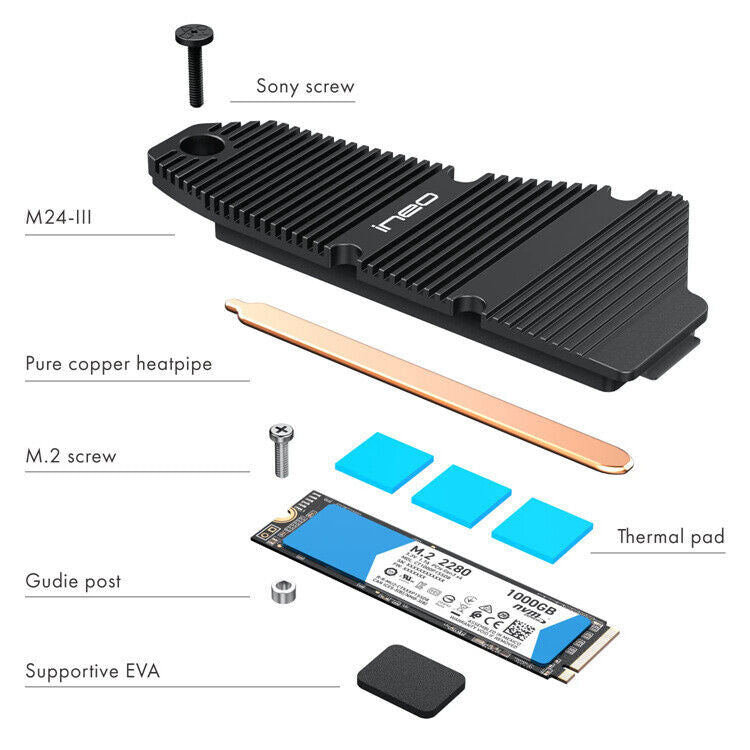 Game Console NVMe Solid State Drive Cooler Heat Drain Cooler