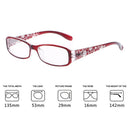 Spring Hinge Print Flower Reading Glasses Eye wear Eyeglasses Vision Care