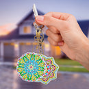 5pcs Diamond Painting Keychain DIY Mandala Key Ring Pendants (YSK086) Newly