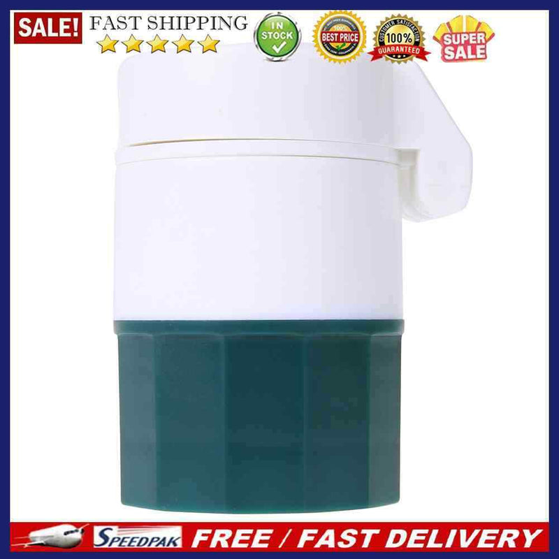 Medicine Cracker Cutter Grinding Pill Box Cutting Tablets Box(Green)