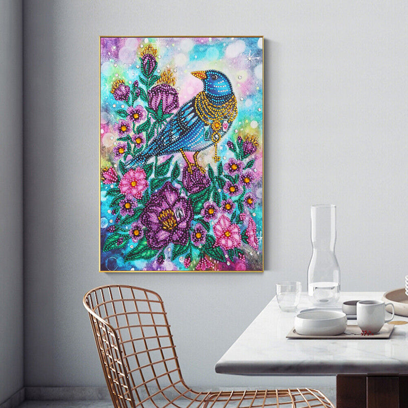 Diamond Painting Bird Partial Special Shape Rhinestone DIY Picture (PA023) Newly