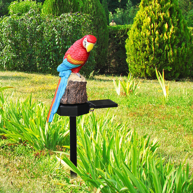 LED Solar Lights Parrot Waterproof Lawn Stakes Lamps Garden Decor (Red) Newly