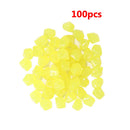 100pcs Luminous Glowing Stones Glow in the Dark Garden Decor Pebble (E) Newly