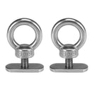 2pcs Stainless Steel Kayak Screws Nuts Boat Accessories Rail Track Bolts