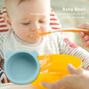 Kids Silicone Plate Baby Bowl with Suction Non-Slip BPA Free Dish (Green) Newly
