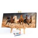 Galloping Horses Oil Paint By Numbers Kits Canvas Picture Wall Art DIY Craft Set