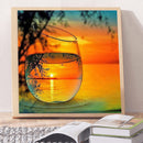5D DIY Diamond Painting Cup Landscape Full Round Drill Mosaic Kit Wall Picture