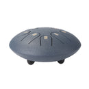 Ethereal 6 inch Steel Tongue Hand Pan Drum 8 Tones with Mallets (Navy Blue)