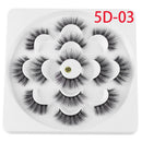 Fluffy Resuable False Eyelashes Eye Lashes Extension 5D Mink Hair Thick Cross