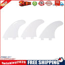 3pcs Surfboard Fin for FCS G5 Longboard Water Wave Fin Paddle Board (White)