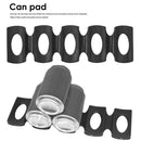 Bottle Stacking Mat, Foldable Silicone Fridge Can Stacker, Non-Slip (Black)