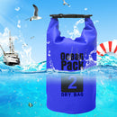 Waterproof Dry Bag Pack Sack Swimming Kayaking Boat Trekking (2L Dark Blue)