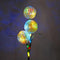 2Pcs LED Garden Solar Light Dandelion Flower Waterproof Outdoor Yard Stake Light