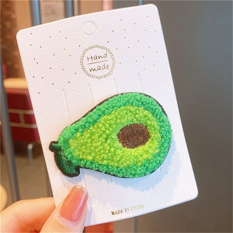 Wool Knitting Hair Clips Cute Fruit Barrettes Bangs Clips Sweet Hairpins