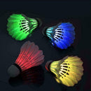 4Pcs/Set Colorful LED Badminton Sport Feather Shuttlecock Lighting K0D6 W8R3