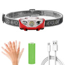 XPE LED 3-Speed Wave Induction Headlights for Camping, Hiking, On