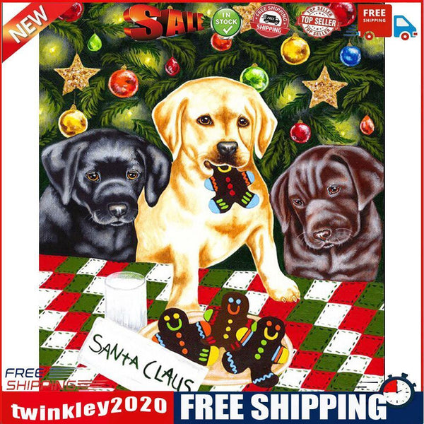 Diamond Painting 5D DIY Christmas Dog Full Round Drill Rhinestone Picture