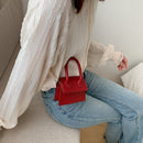 Women Leather Mini Shoulder Bags Girls Pure Flap Chain Casual Messenger Pouch