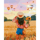Rice Field Girl Oil Paint By Numbers Kit DIY Drawing Picture for Adults Home Art