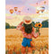 Rice Field Girl Oil Paint By Numbers Kit DIY Drawing Picture for Adults Home Art