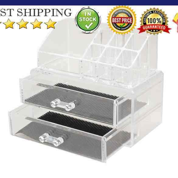 Acrylic Cosmetic Organizer Drawer Makeup Case Storage Insert Holder Box