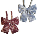 School Uniform Lovely Checkered JK Japanese Bow Tie Sailor Style Collar Bow