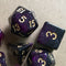 7pcs/Set Dichromatic Dices Digital Polyhedron Starry Sky Dice Entertainment Tool