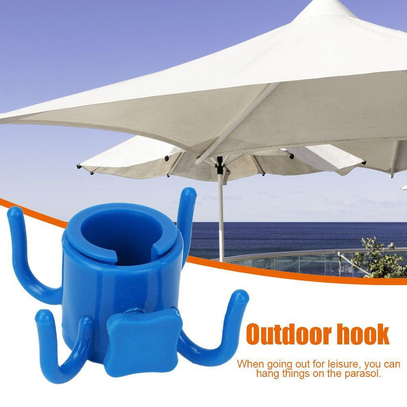 Beach Sunshade Umbrella Hooks Outdoor Travel Four-leg Plastic Hook (White)