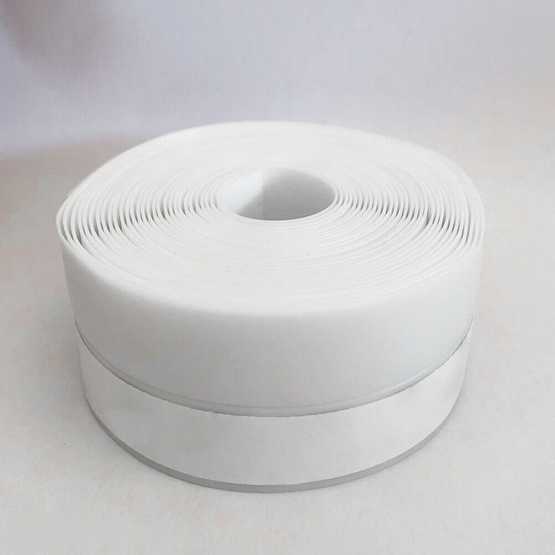1m Self Adhesive Sealing Strip Door Window Silicone Weatherstrip (White)