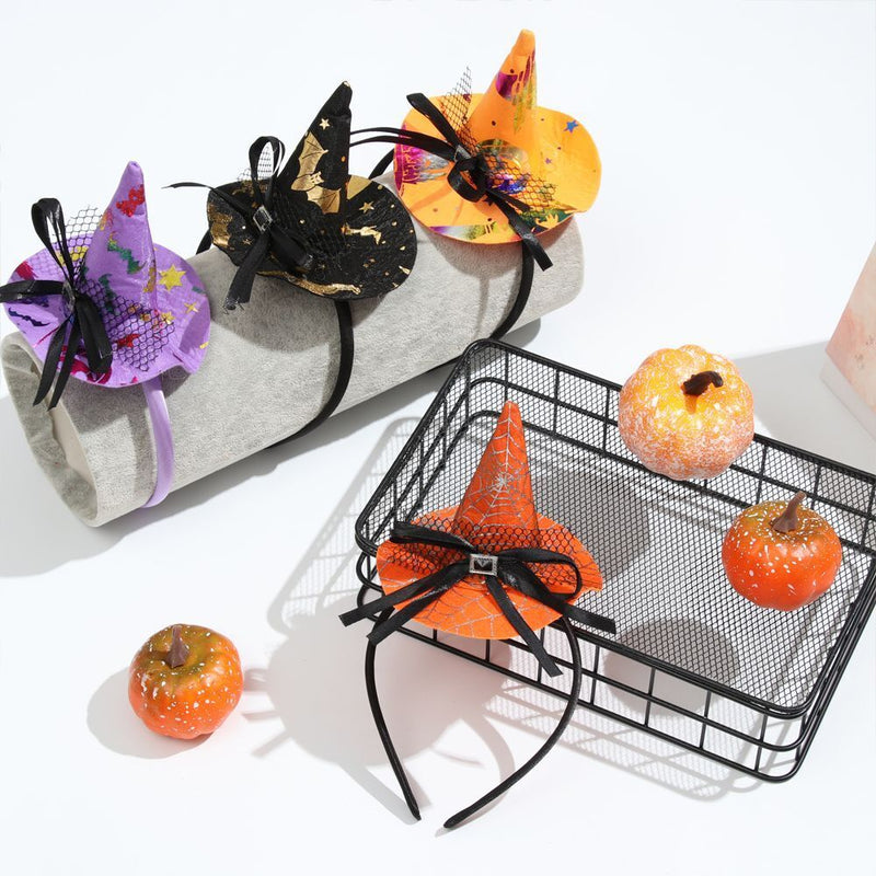 Witch Hat Decor Headwear Halloween Headband Party Hairband Performance Props