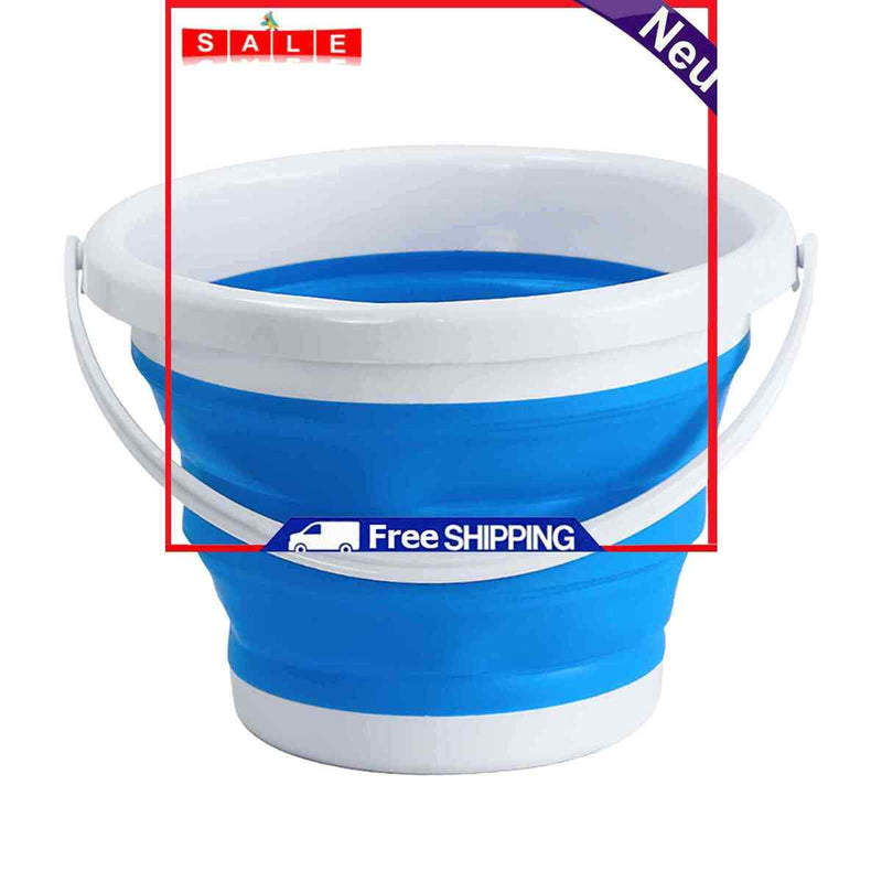Foldable Bucket with Handle-Collapsible Pail for Camping Gear Water Fishing