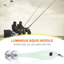 5pcs Artificial Squid Hook Fishing Baits 9.5cm 6g Luminous Lures Fishing Tackle