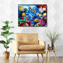 Painting By Numbers Kit DIY Ocean Fish Hand Painted Canvas Oil Art Picture