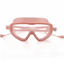 Swimming Goggles with Earplugs Waterproof HD Adults Diving Eyewear (Pink) Newly
